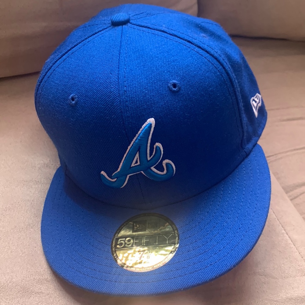 Men New Era 59FIFTY Blue Atlanta Braves 7 5/8